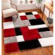 Cozy Red Shaggy Bedroom Rug